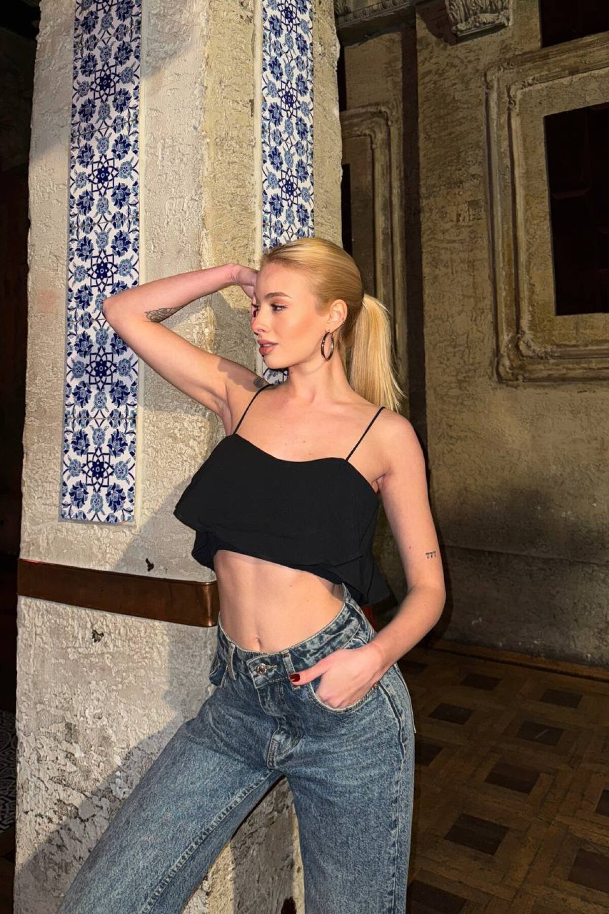 Crop Serene Bustier - Black - Luvita Co