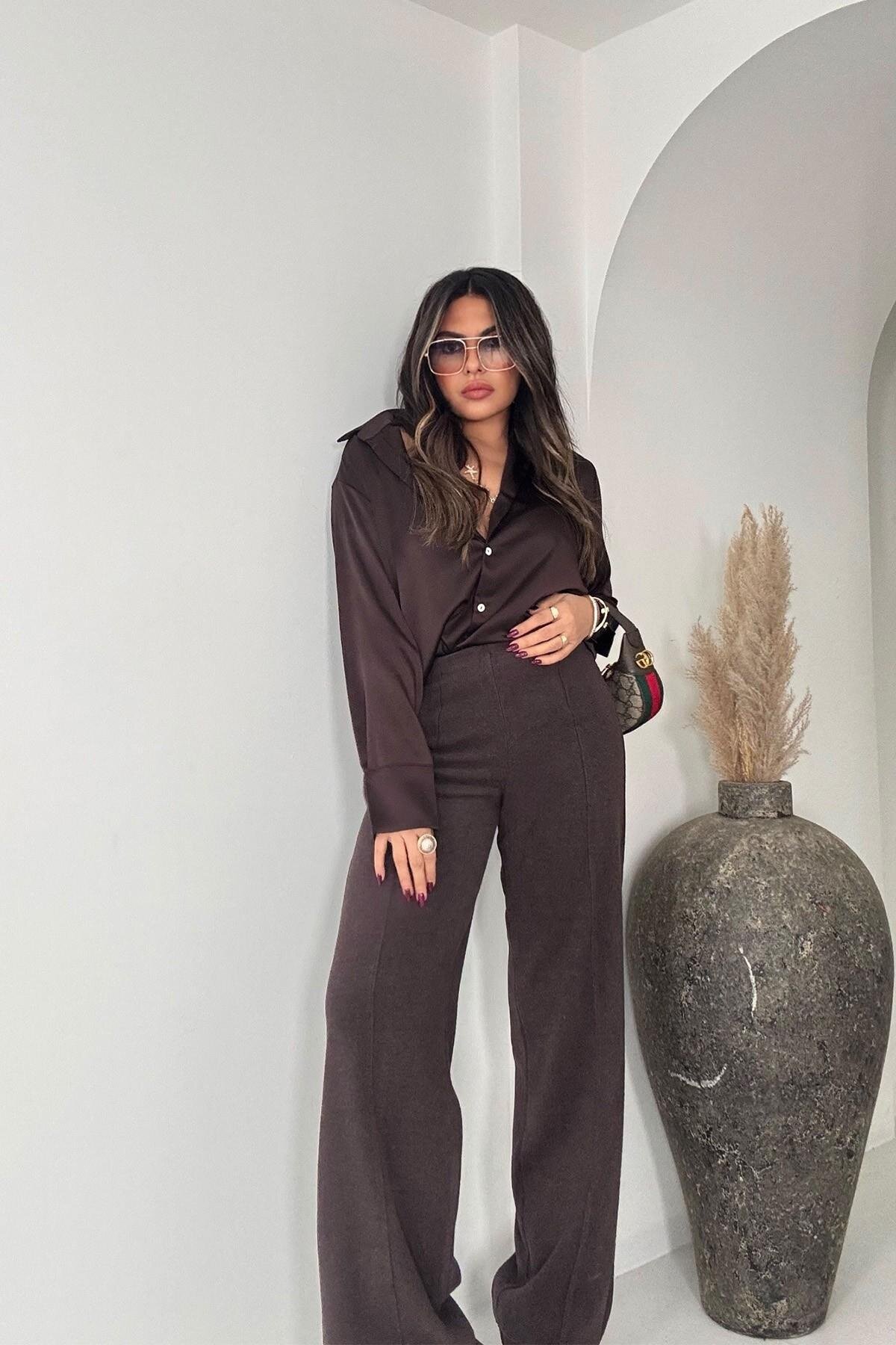 Acı Kahve Zr Model Soft Touch Pantolon - Sohotique By P