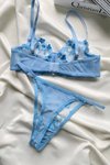 Bebe Mavi Dantel İşlemeli Hazel Bralet Takım