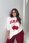 Ekru Paris Cherry Sweatshirt