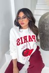 Ekru Paris Cherry Sweatshirt