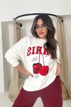 Ekru Paris Cherry Sweatshirt