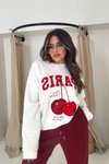 Ekru Paris Cherry Sweatshirt