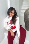 Ekru Paris Cherry Sweatshirt