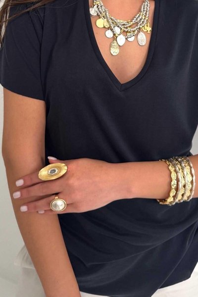 Gold Ay Yüzeyi Yüzük