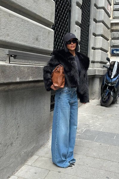 Siyah Premium Kürk Ceket