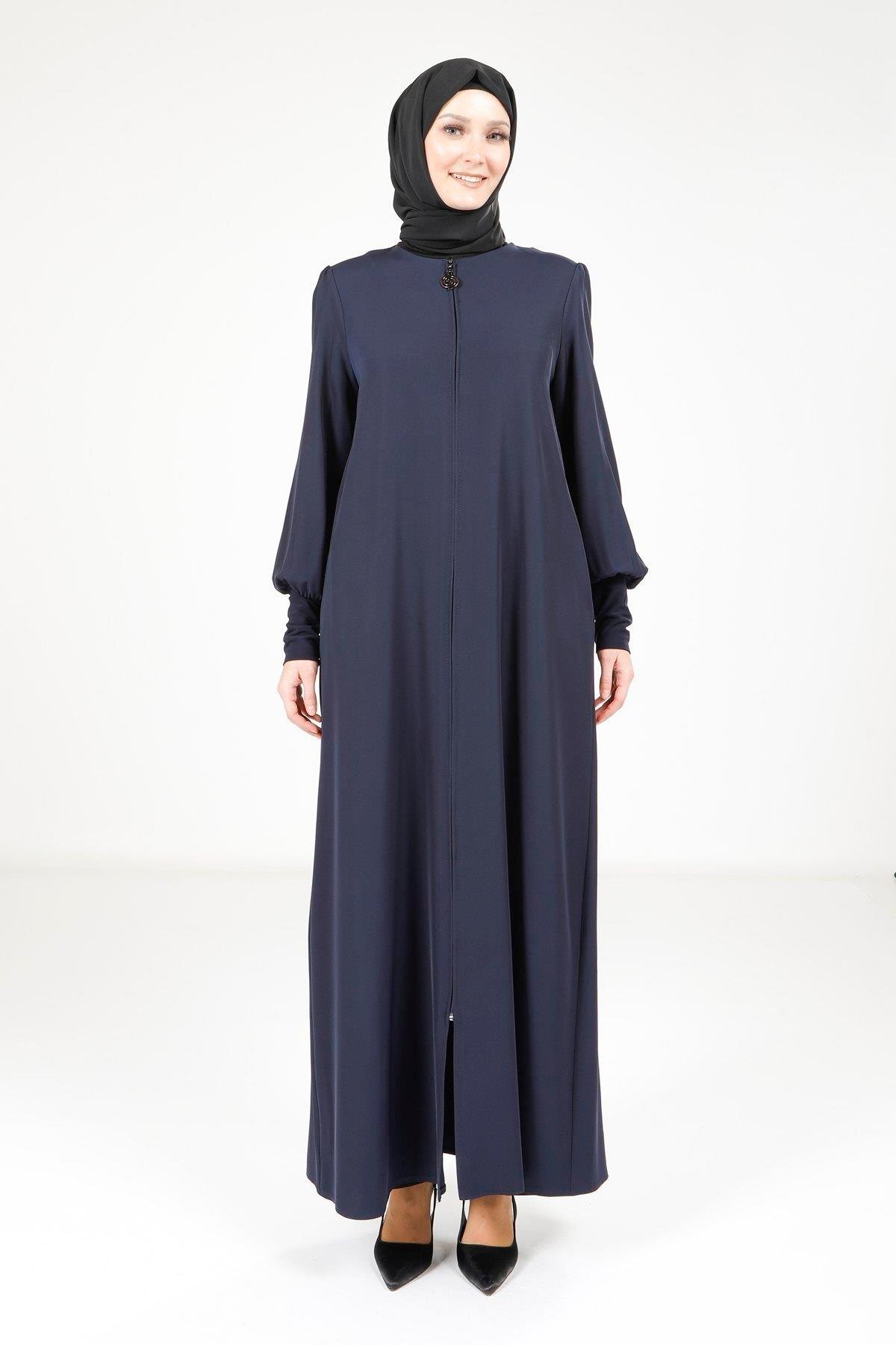 Sandy Cuff Abaya - Navy - Beyza