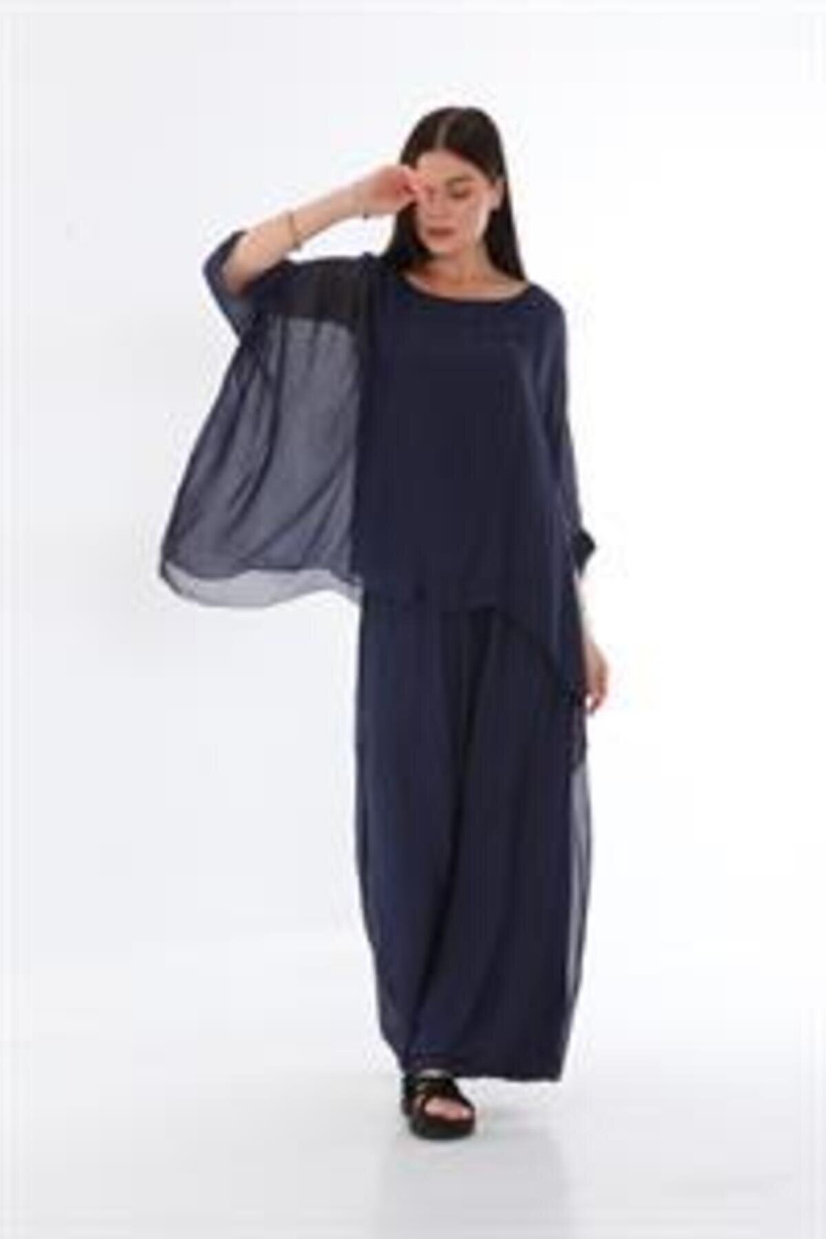 Italian Silk Lined Corset-Waist Pants - Dark Navy - Bohem Stil