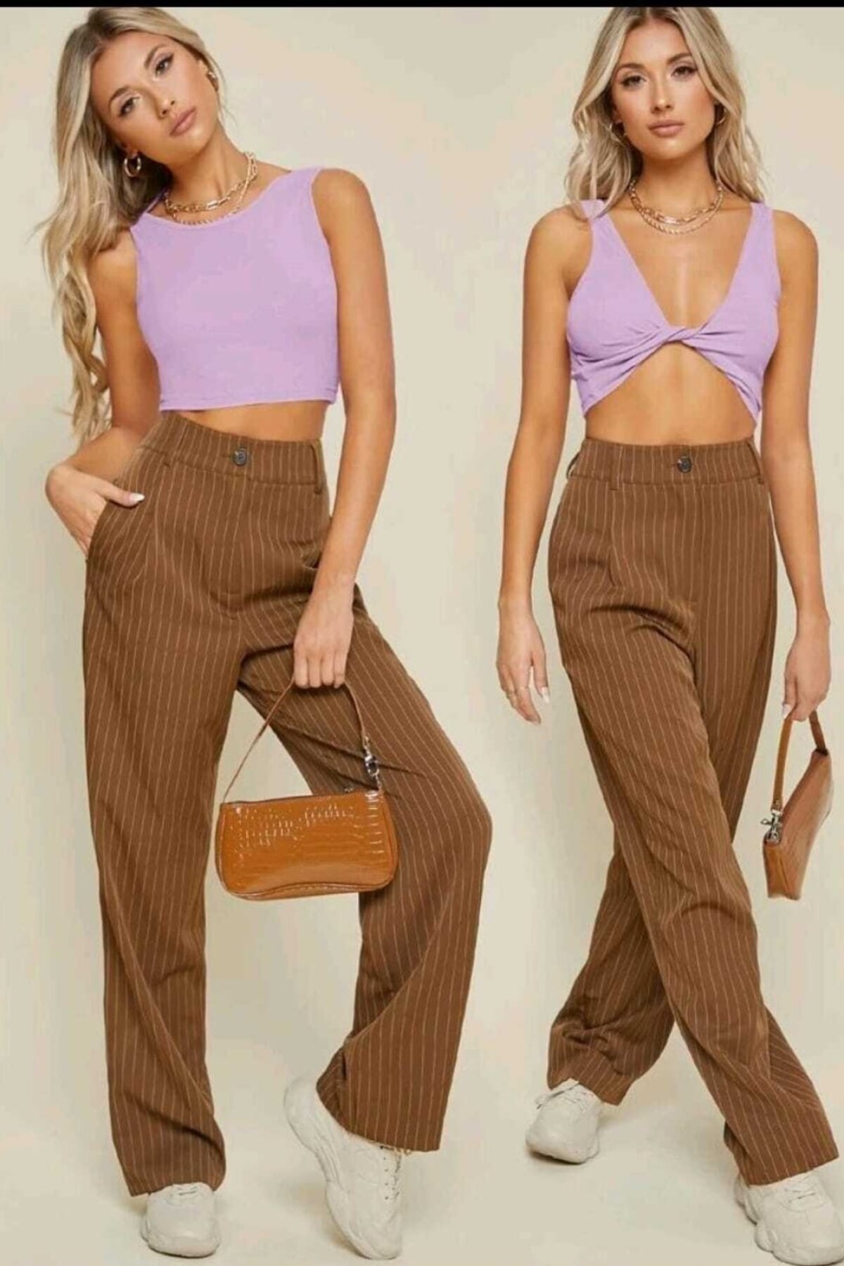 Reversible Double-Sided Crop Top - Lilac - COSMICLINE