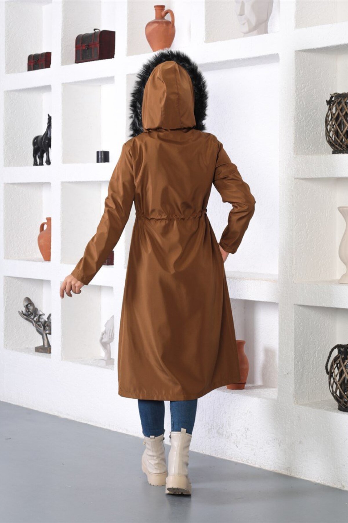 Tunnel Detail Coat - Camel - Misskayle