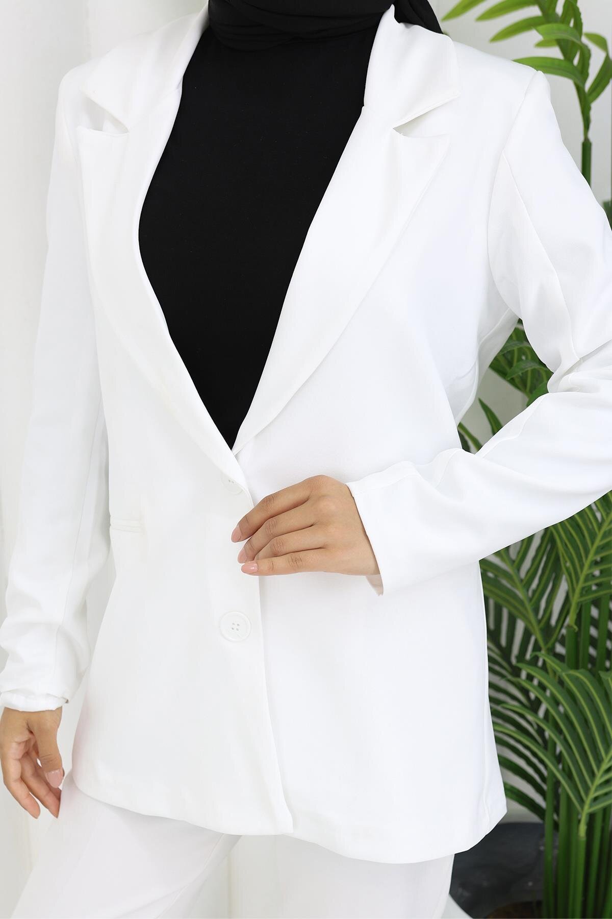 Modest Jacket - White - Modamihram