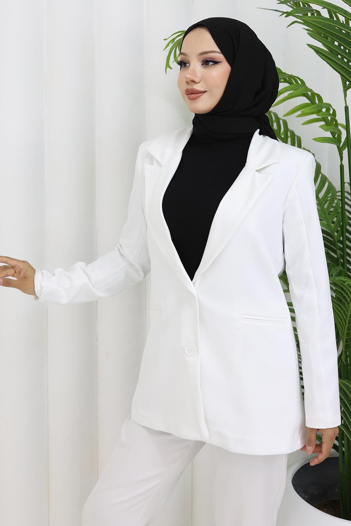 Modest Jacket - White - Modamihram