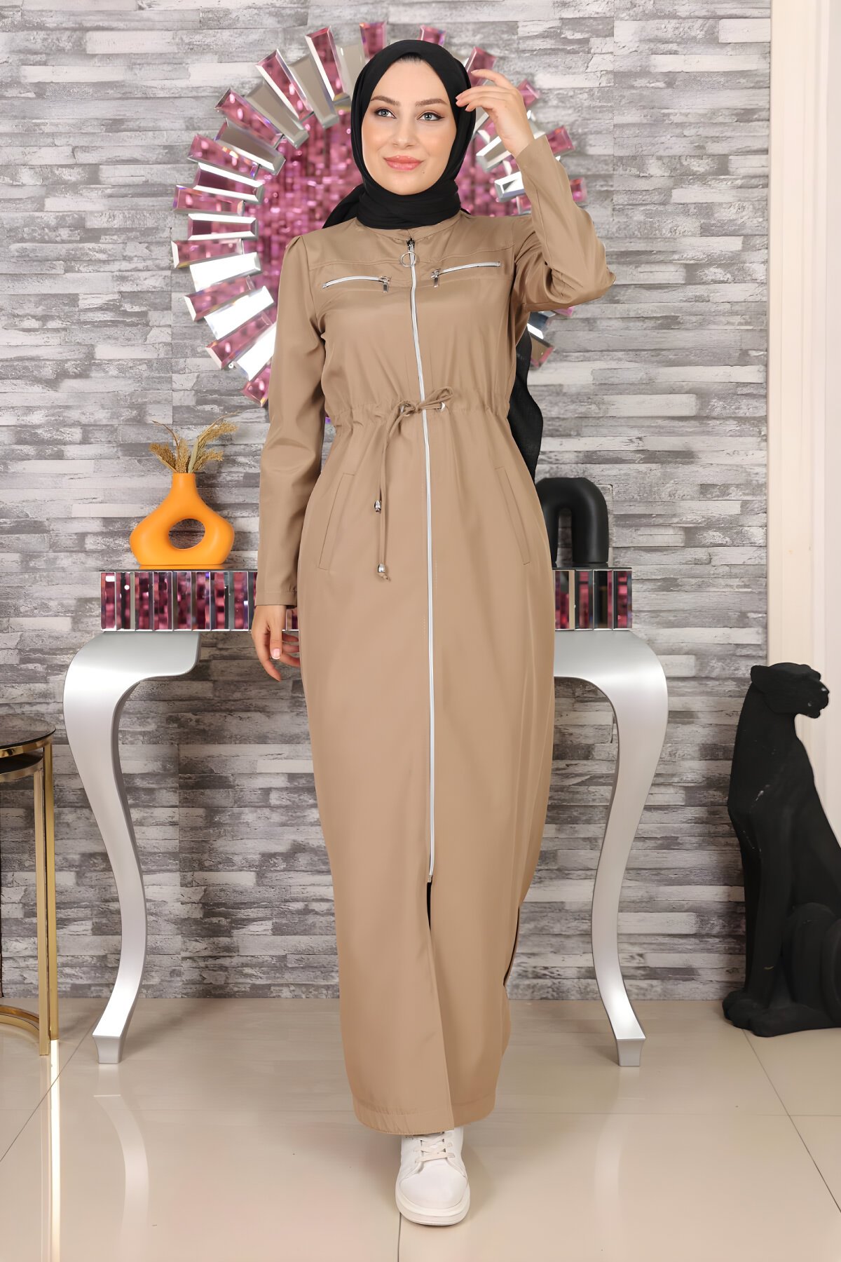 Modamihram Vizon Fermuarlı Ferace