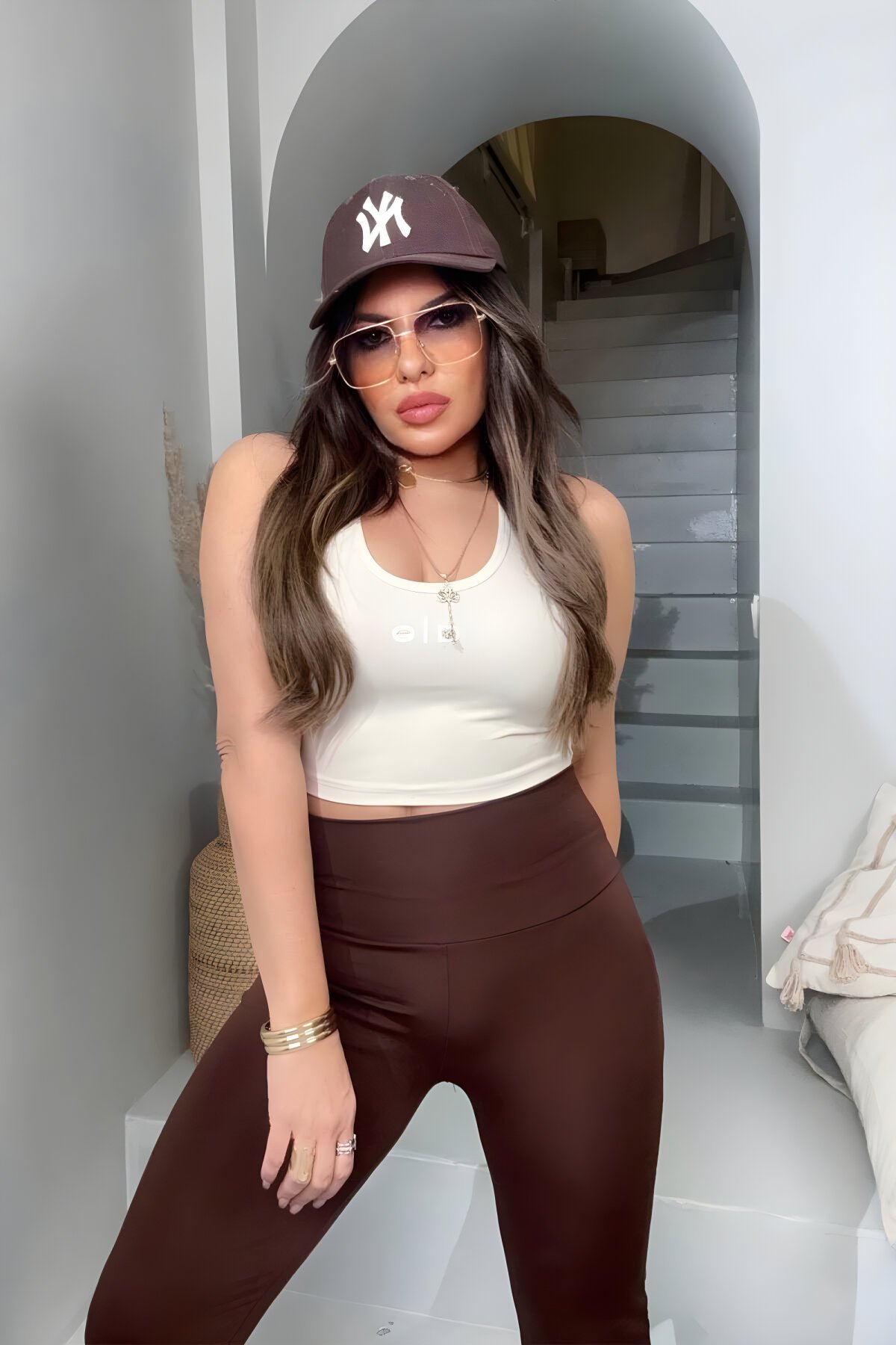 Swimwear Fabric Silicone Print Crop Top - Cream - Sohotique By P