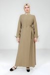 Haki Tesettür Elbise