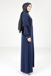 Lacivert Çift Kol Ferace