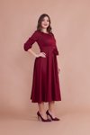Bordo Midi Elbise