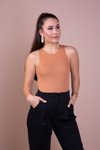 Camel Örme Çıtçıtlı Body &amp; Bodysuit