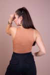 Camel Örme Çıtçıtlı Body &amp; Bodysuit