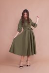 Haki Midi Elbise