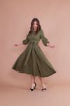 Haki Midi Elbise