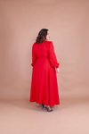 Kırmızı Büyük Beden Uzun Elbise