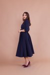Lacivert Midi Büyük Beden Elbise