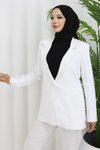 Beyaz Tesettür Ceket