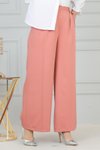Pembe Bol Paça Tesettür Pantolon