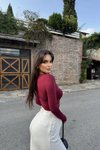 Bordo Basic Kruvaze Yaka Dalgıç Crop Top