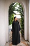 Siyah Şifon Astarlı Tesettür Elbise