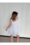 Beyaz Mini Askılı Elbise