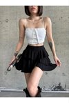 Siyah Mini Mykonos Basic Etek