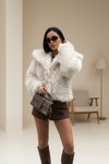 Premium Fur Lined Collared Jacket - Beige