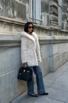 Long Premium Fur Collared Winter Coat - Beige