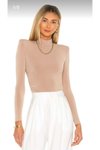 Bej Yarım Balıkçı Yaka Yanı Büzgülü Body