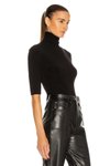 Siyah Balıkçı Yaka Kısa Kol Bluz