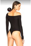 Siyah L Modeli İpek Jarse Çift Katlı İç Göstermez Body
