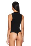 Siyah Sıfır Kol İpek Jarse Bodysuit