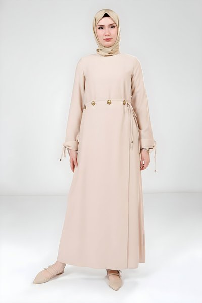 فستان محتشم بيج