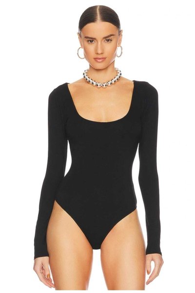 Siyah Oval Yaka Body & Bodysuit