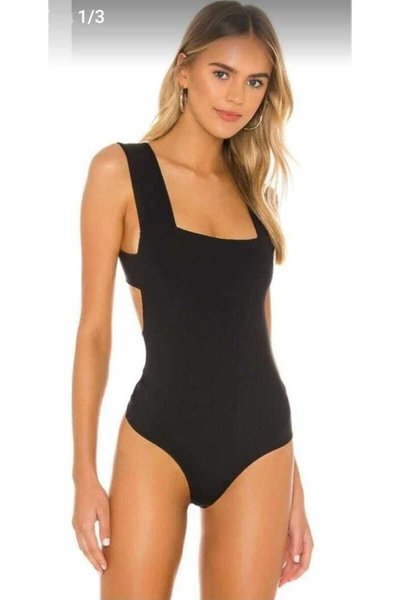 Backless Paneled Silk Jersey Bodysuit - Black
