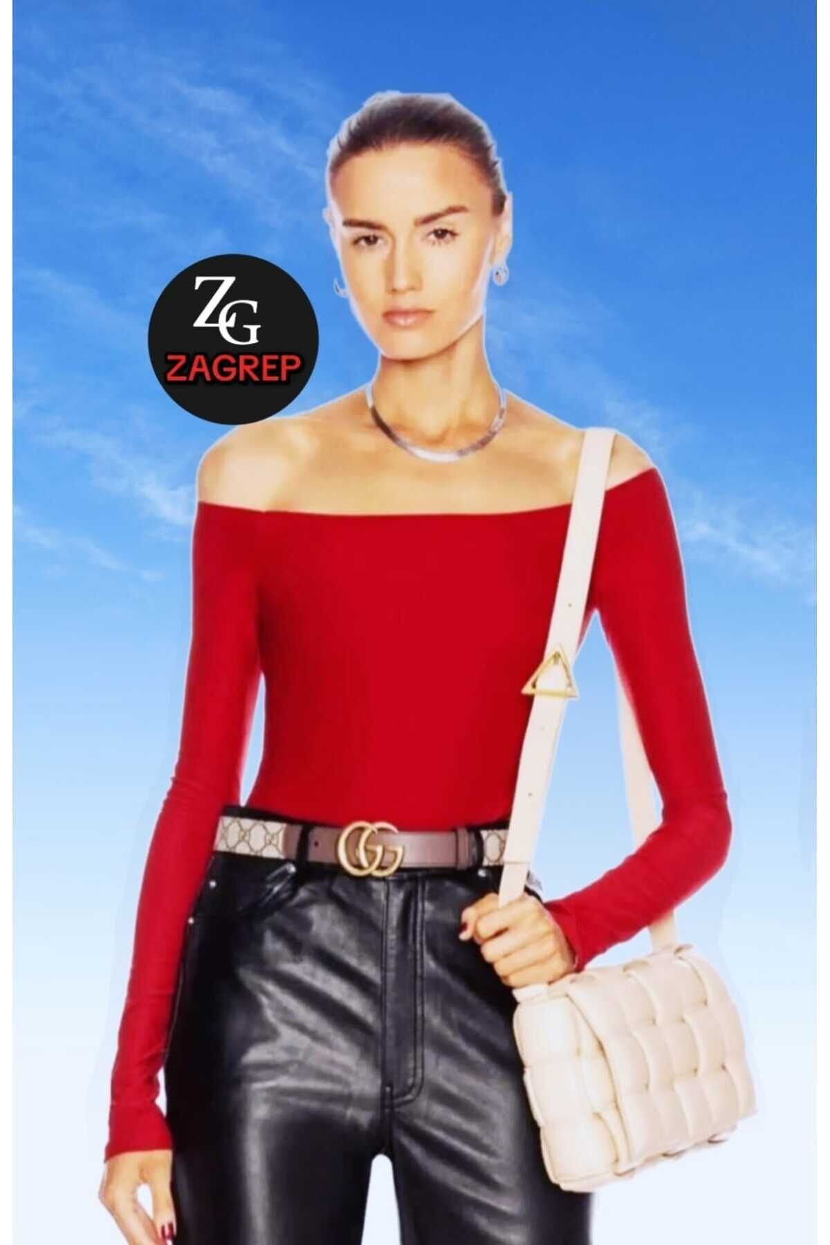 Strapless Silk Jersey Double Layered Bodysuit - Red - Zagrep