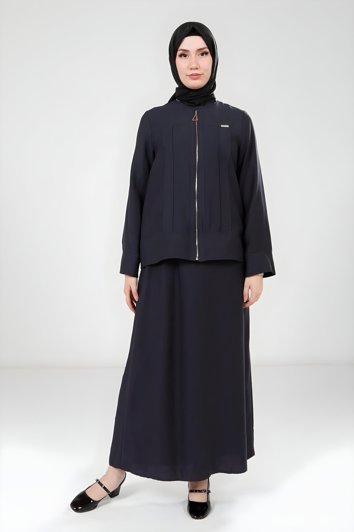 Lacivert Ceketli Elbise Lacivert Ceketli Elbise