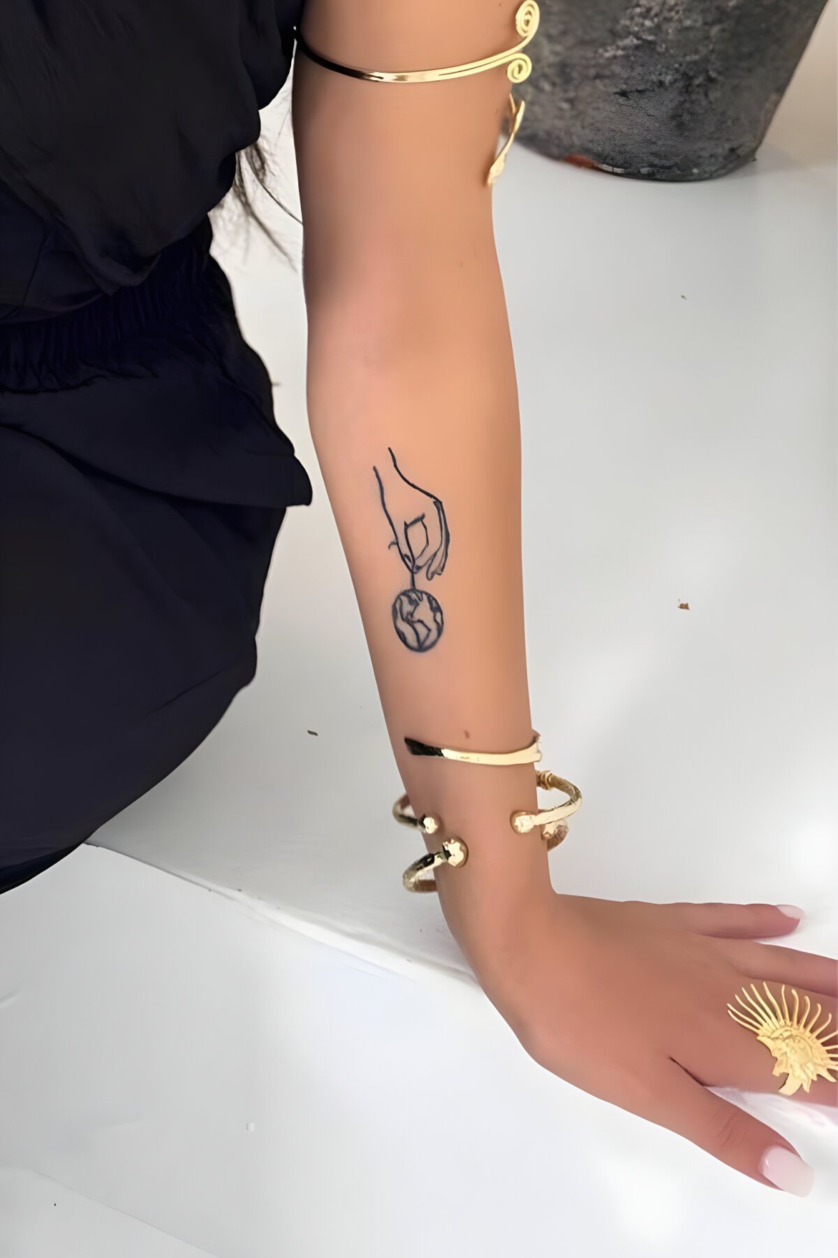 Gold Kırık Işık Bileklik - Byp Atelier