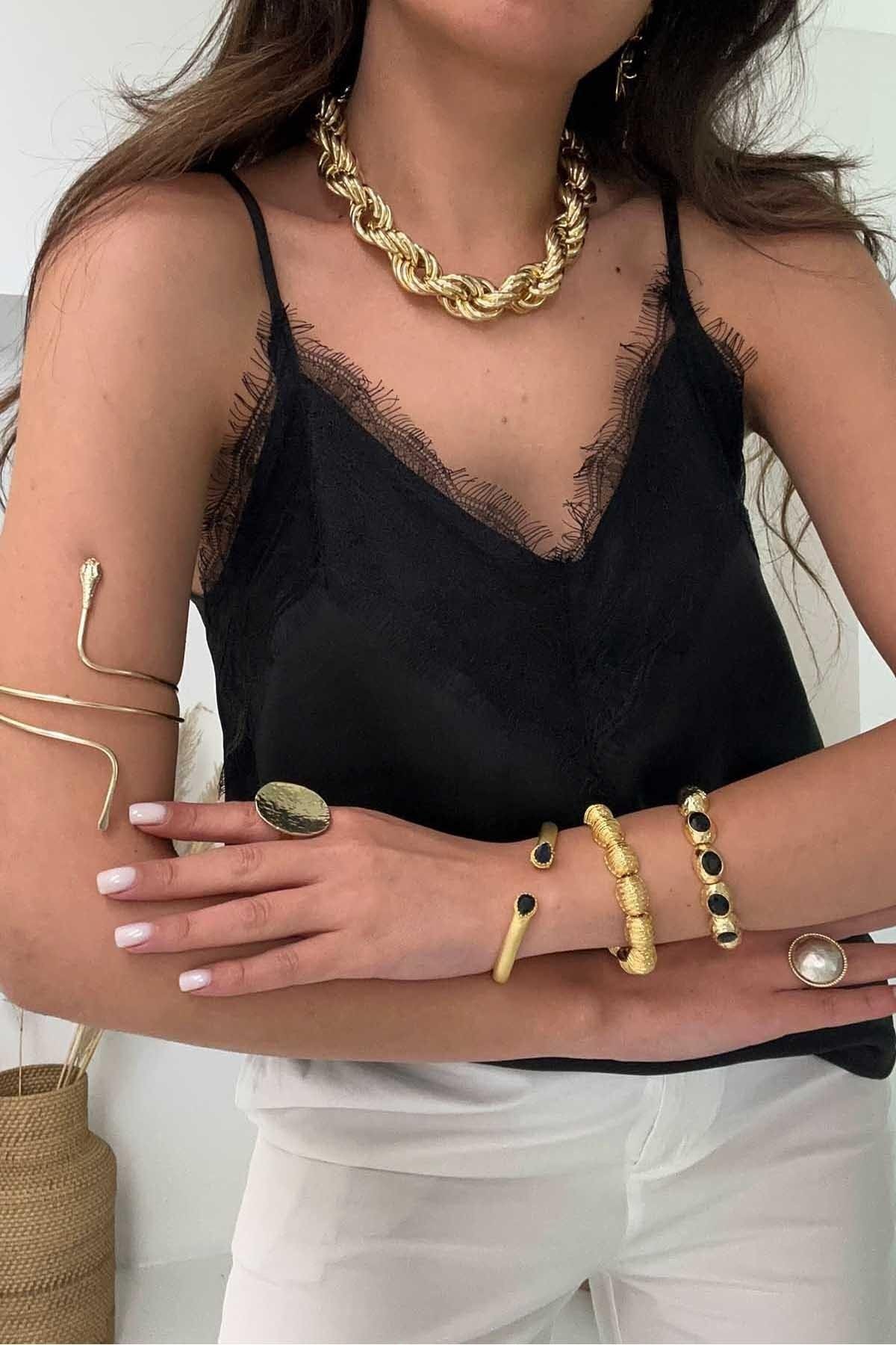 Evening Sparkle Bracelet - Gold and Black - Byp Atelier