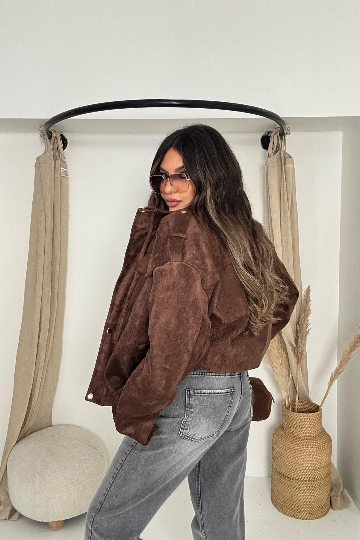بنطال جينز بأرجل واسعة رمادي دخاني مغسول - Sohotique By P