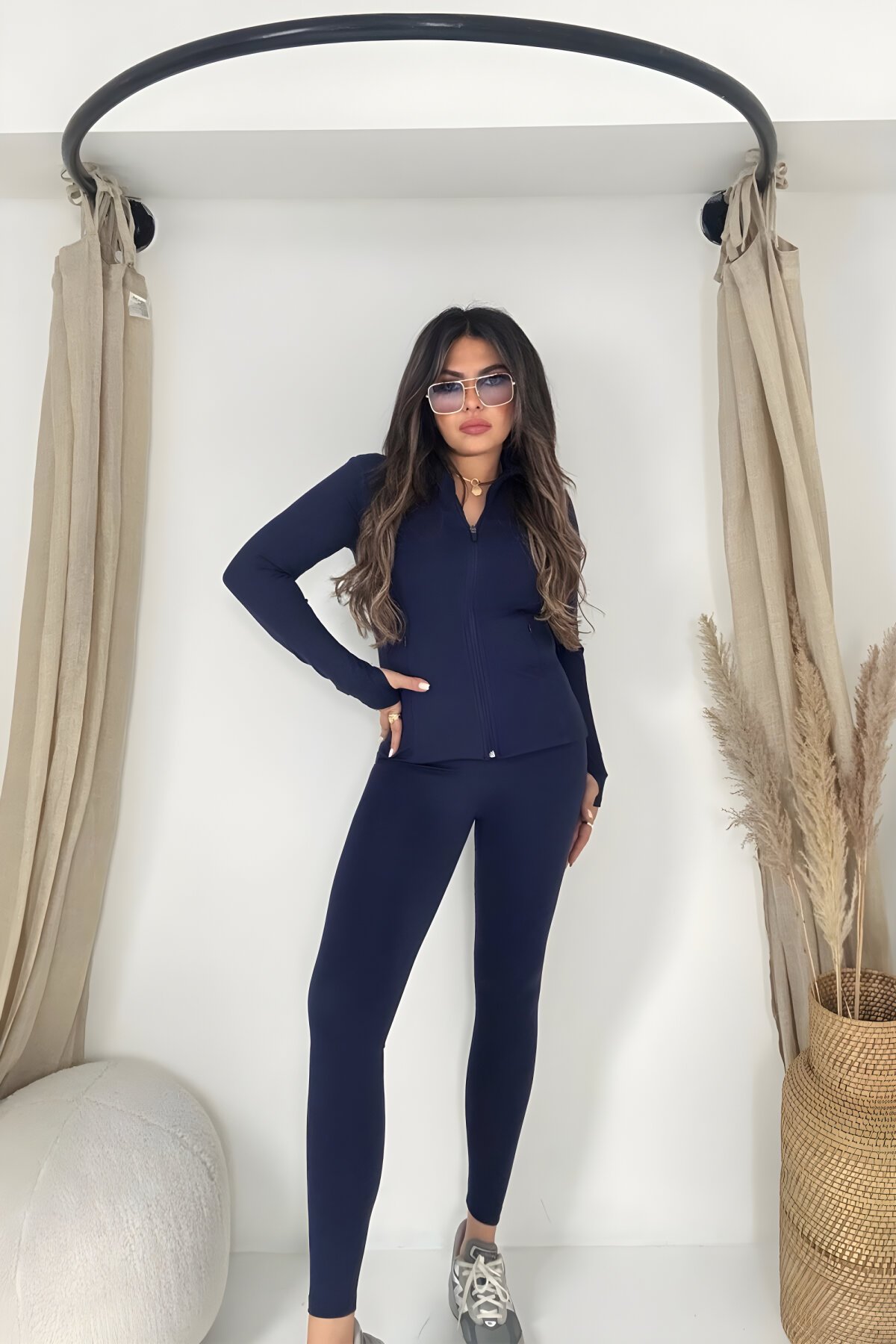 Lacivert Airlift Ceket Tayt İkili Takım - Sohotique By P