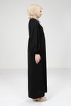 Siyah Tesettür Robalı Elbise