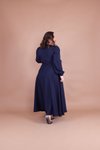 Lacivert Büyük Beden Tesettür Elbise